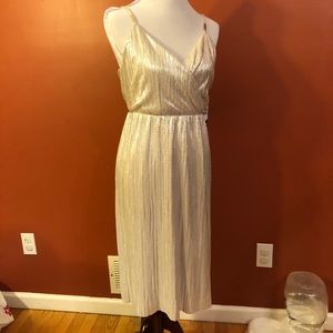 Silver crinkle dress